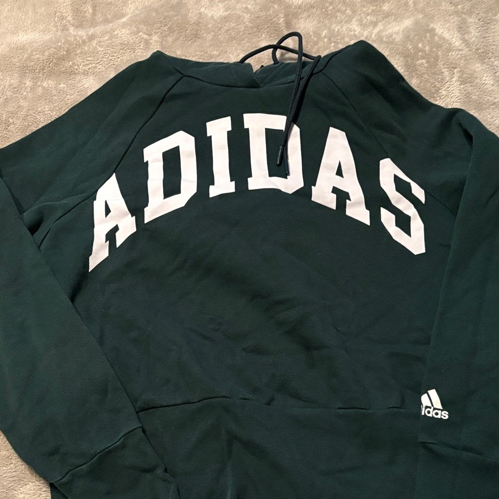 Adidas Men's Dark Green Crewneck Sweater